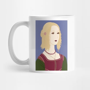 Art Deco Renaissance Girl Illustration Mug